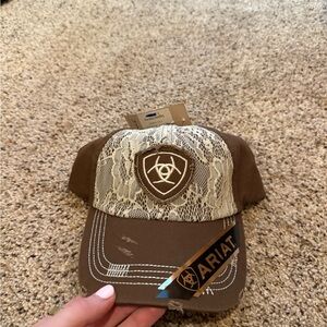 Ariat Brown and White Lace Cap